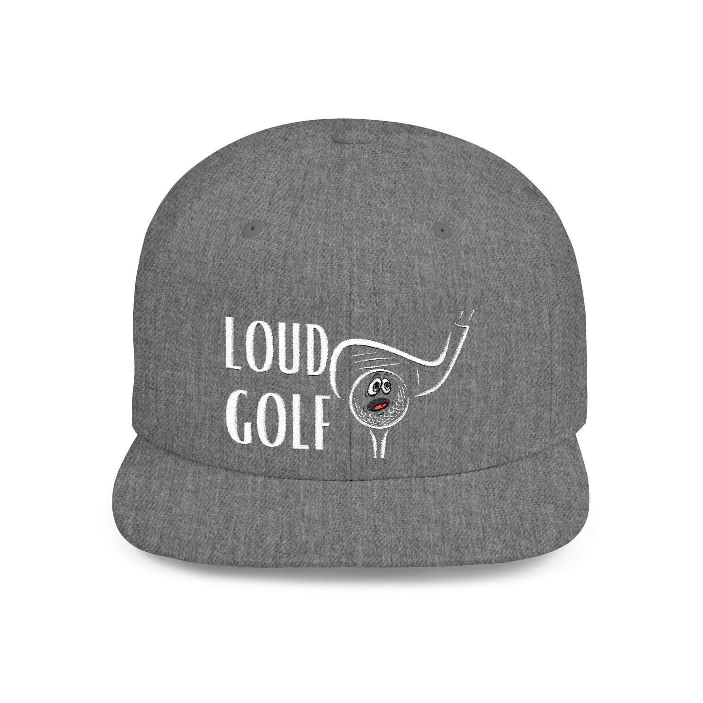 Loud Golf Fun - Flat Bill Snapback Hat - Perfect Gift for Golf Enthusiasts