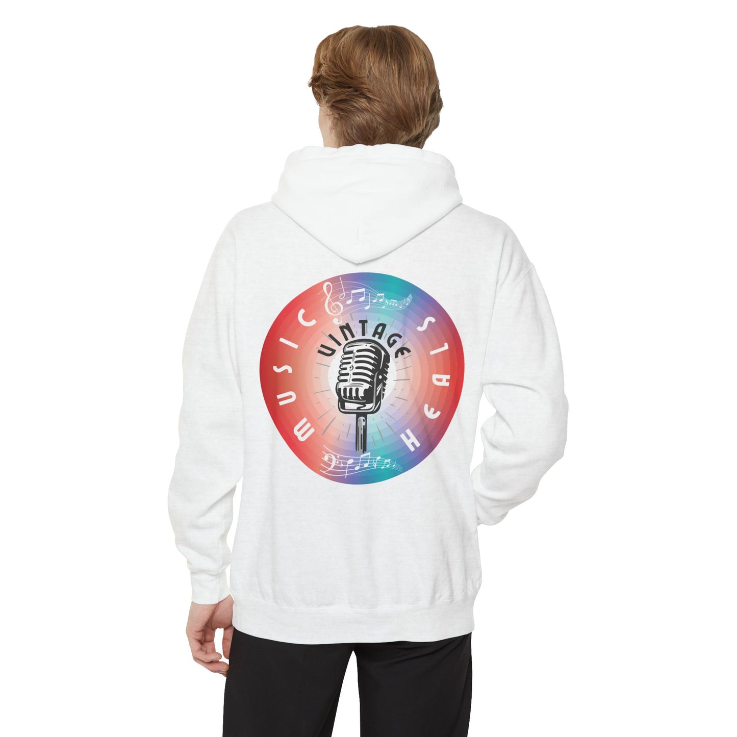 Limited Edition - Premium - Vintage - Music Heals - Garment-Dyed Hoodie