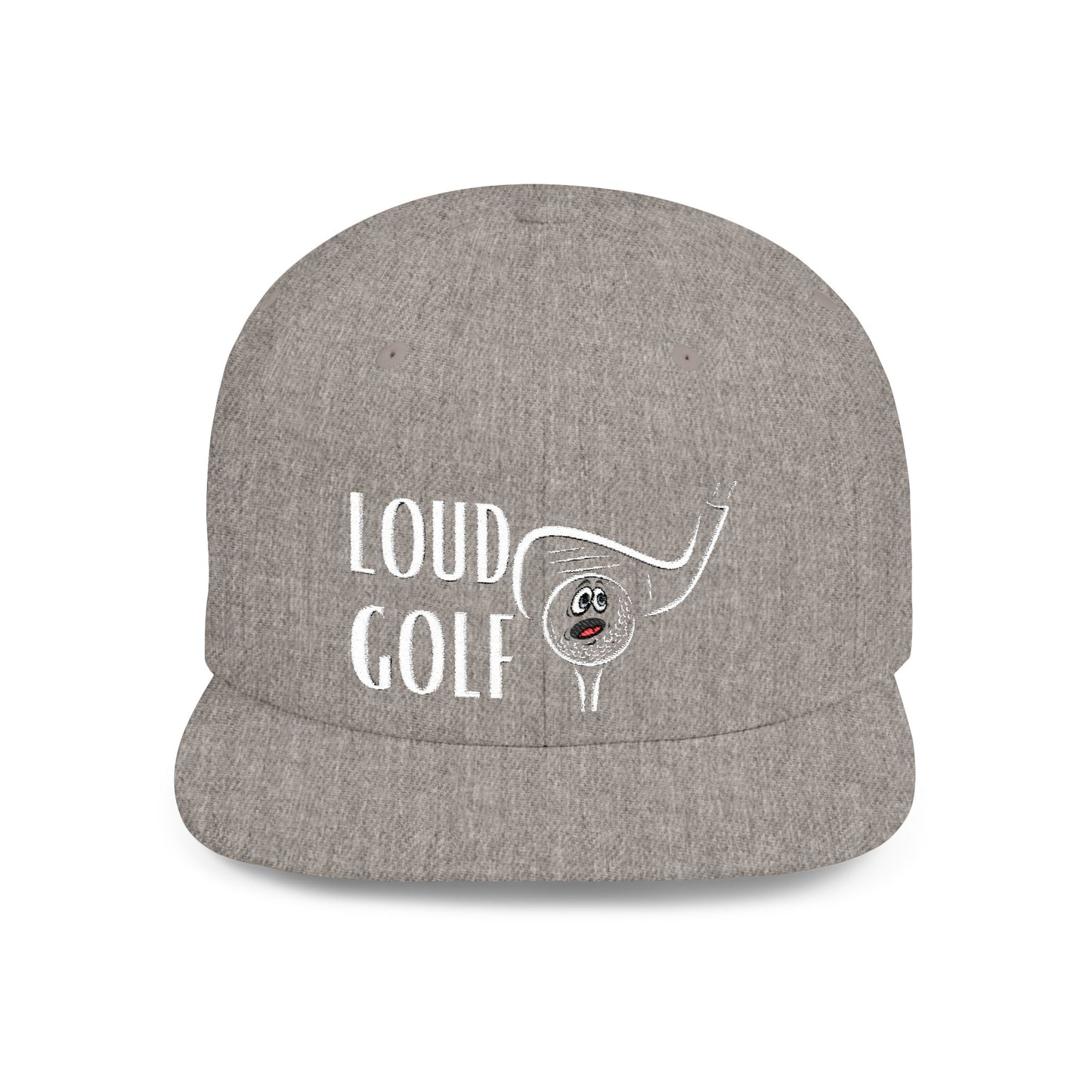 Loud Golf Fun - Flat Bill Snapback Hat - Perfect Gift for Golf Enthusiasts