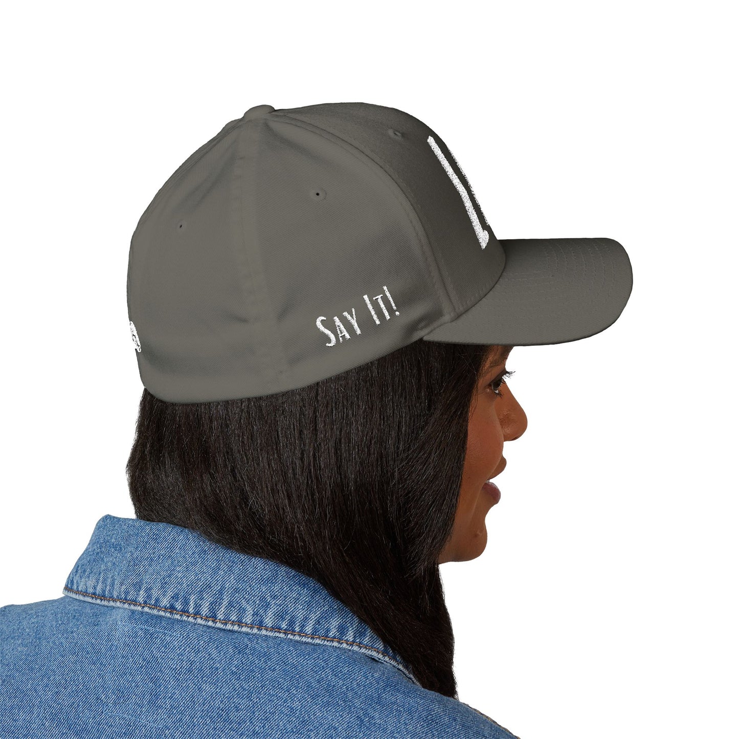 Loud Wear - Say It Be It! -Print All Over Embroidered Cap - Stylish Closed-Back Hat for Trendsetters