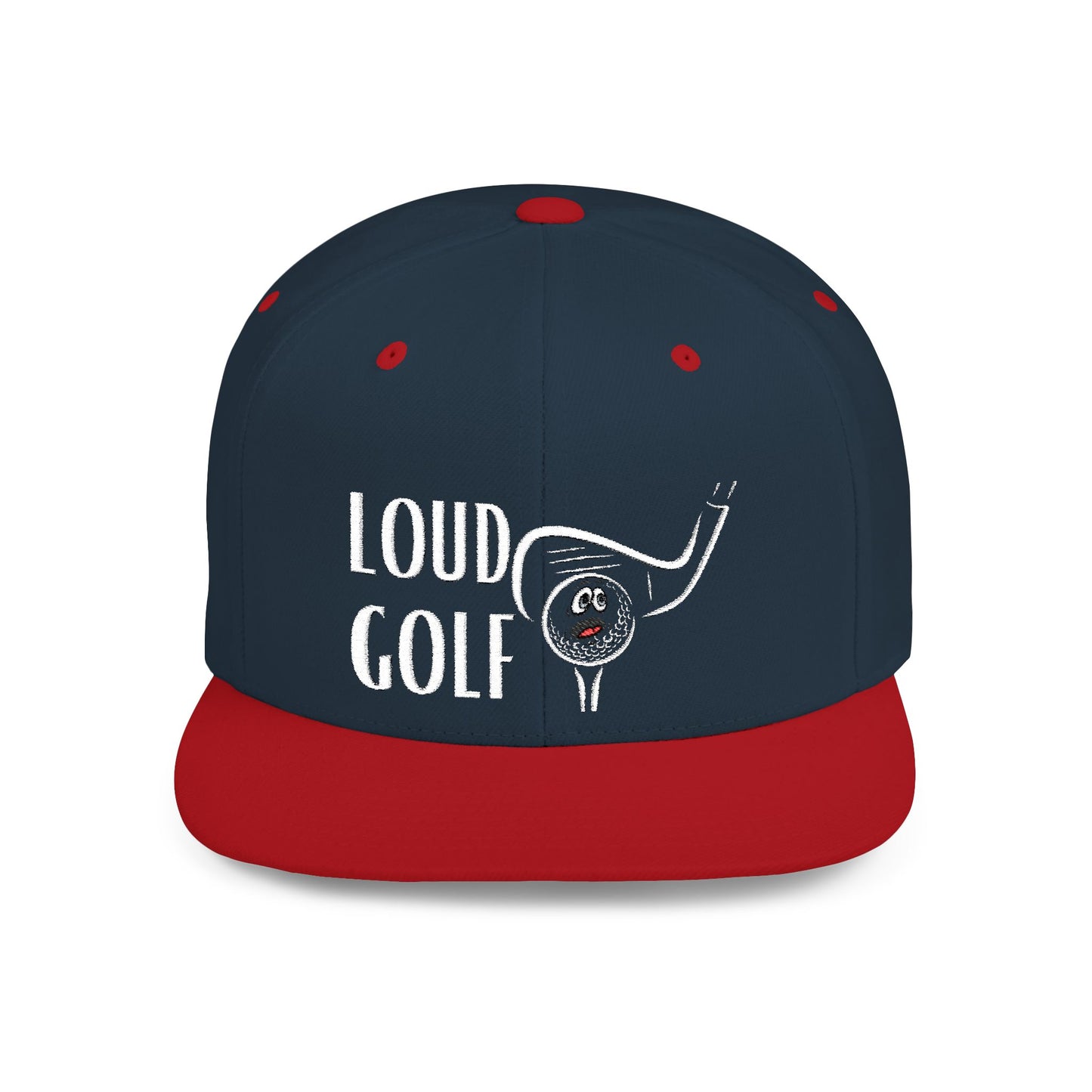 Loud Golf Fun - Flat Bill Snapback Hat - Perfect Gift for Golf Enthusiasts