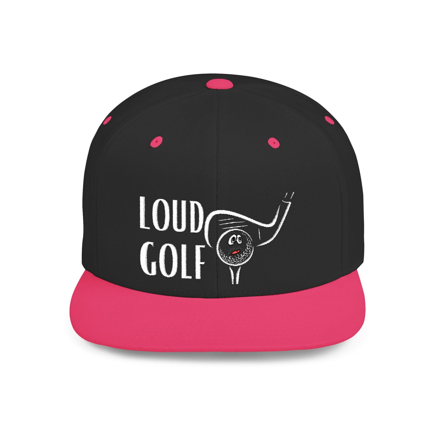 Loud Golf Fun - Flat Bill Snapback Hat - Perfect Gift for Golf Enthusiasts