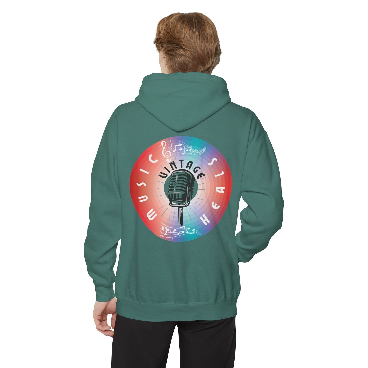 Limited Edition - Premium - Vintage - Music Heals - Garment-Dyed Hoodie
