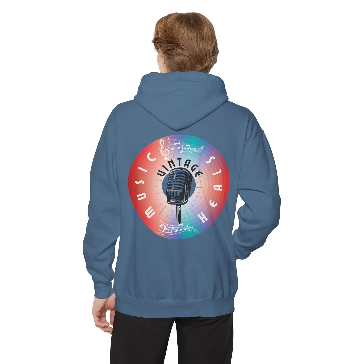 Limited Edition - Premium - Vintage - Music Heals - Garment-Dyed Hoodie