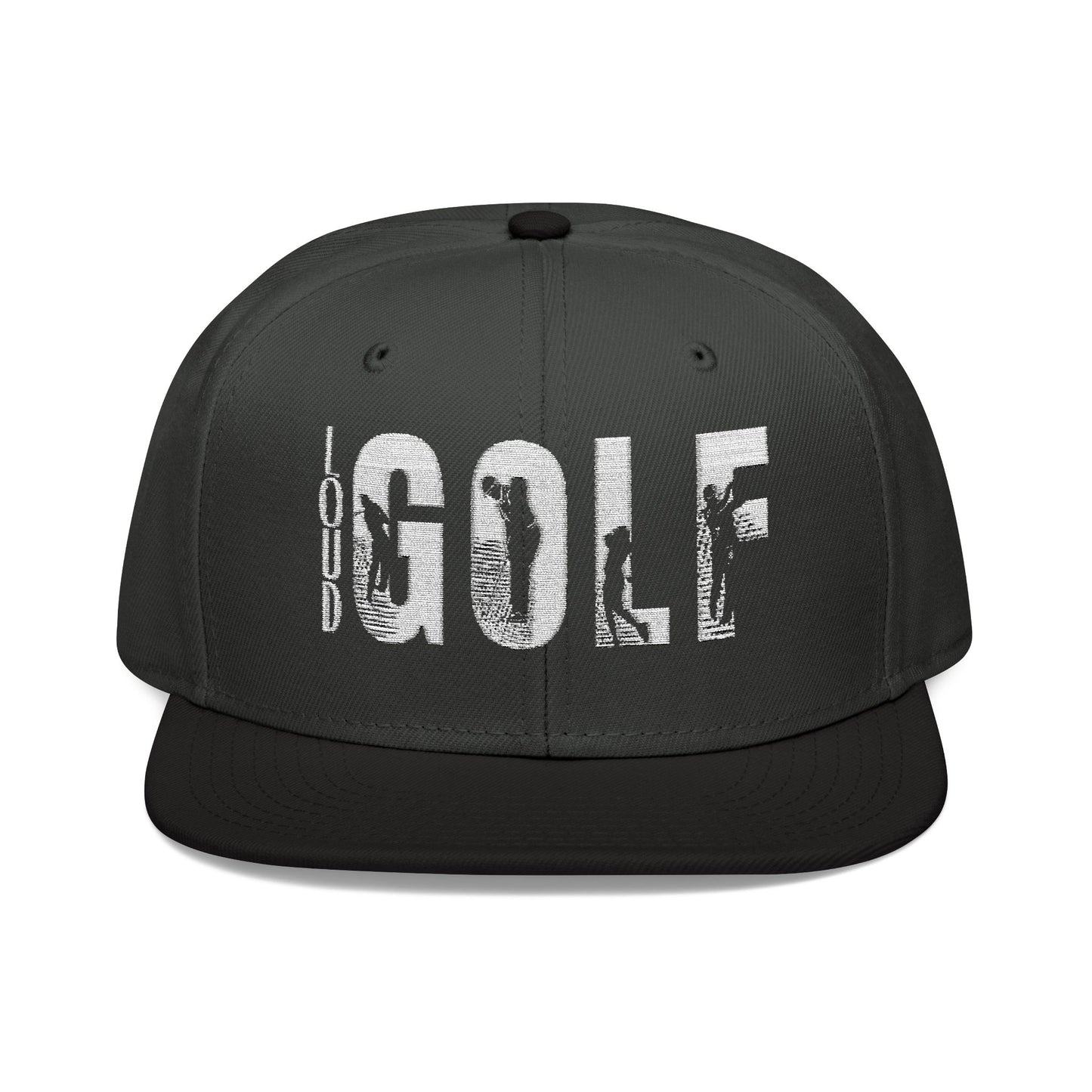 LOUD GOLF Embroidered Snapback Hat - Trendy Headwear for Golf Enthusiasts -Hats