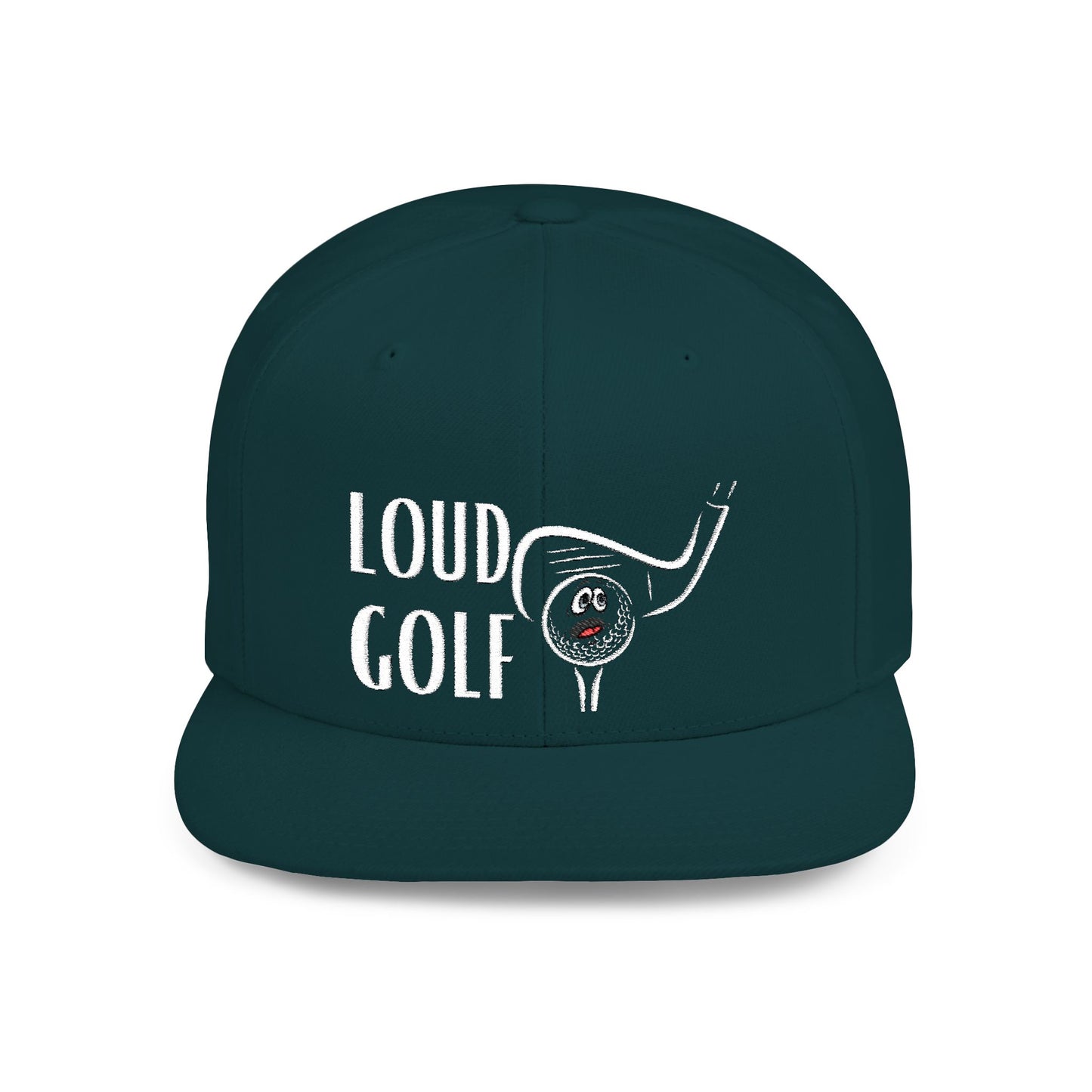 Loud Golf Fun - Flat Bill Snapback Hat - Perfect Gift for Golf Enthusiasts
