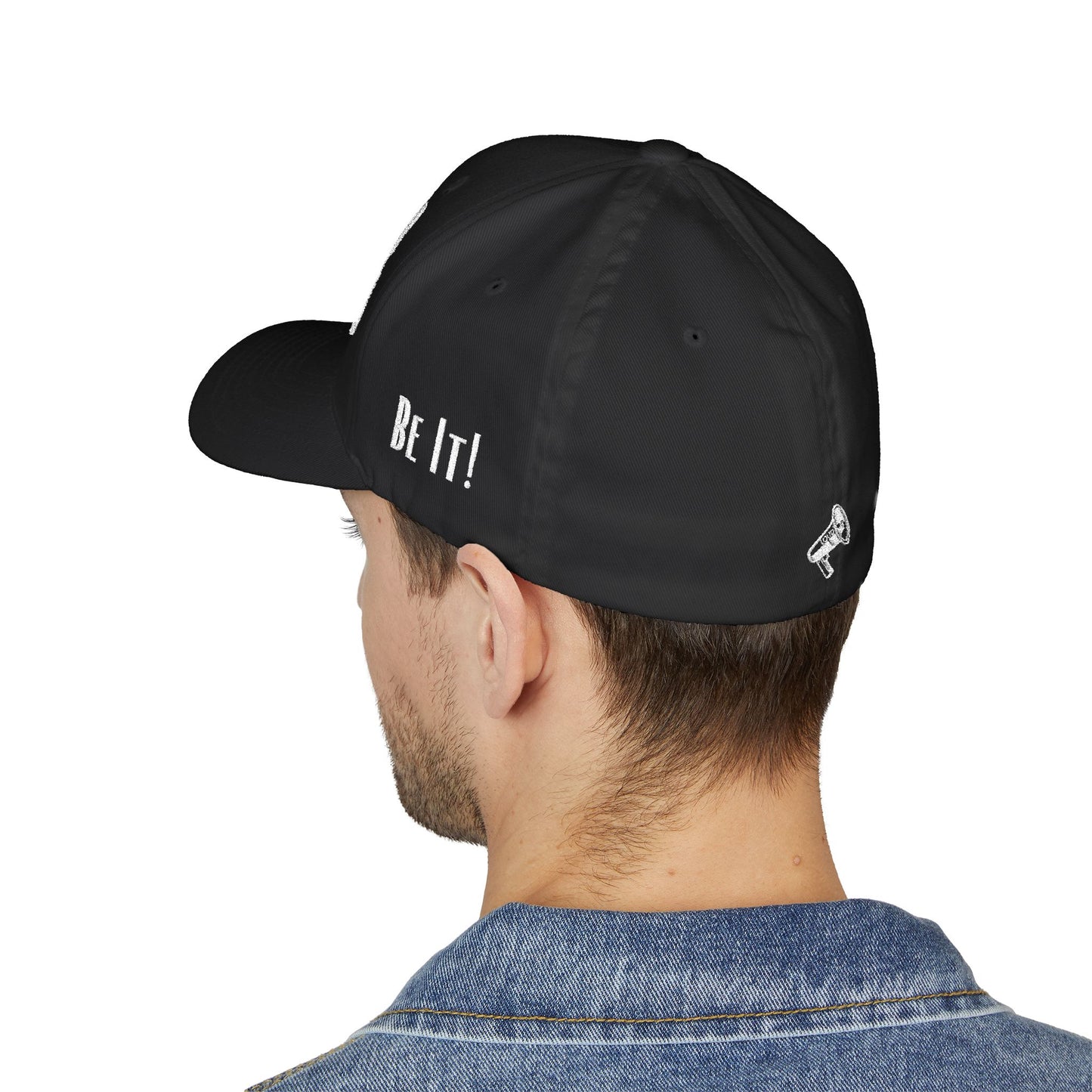 Loud Wear - Say It Be It! -Print All Over Embroidered Cap - Stylish Closed-Back Hat for Trendsetters