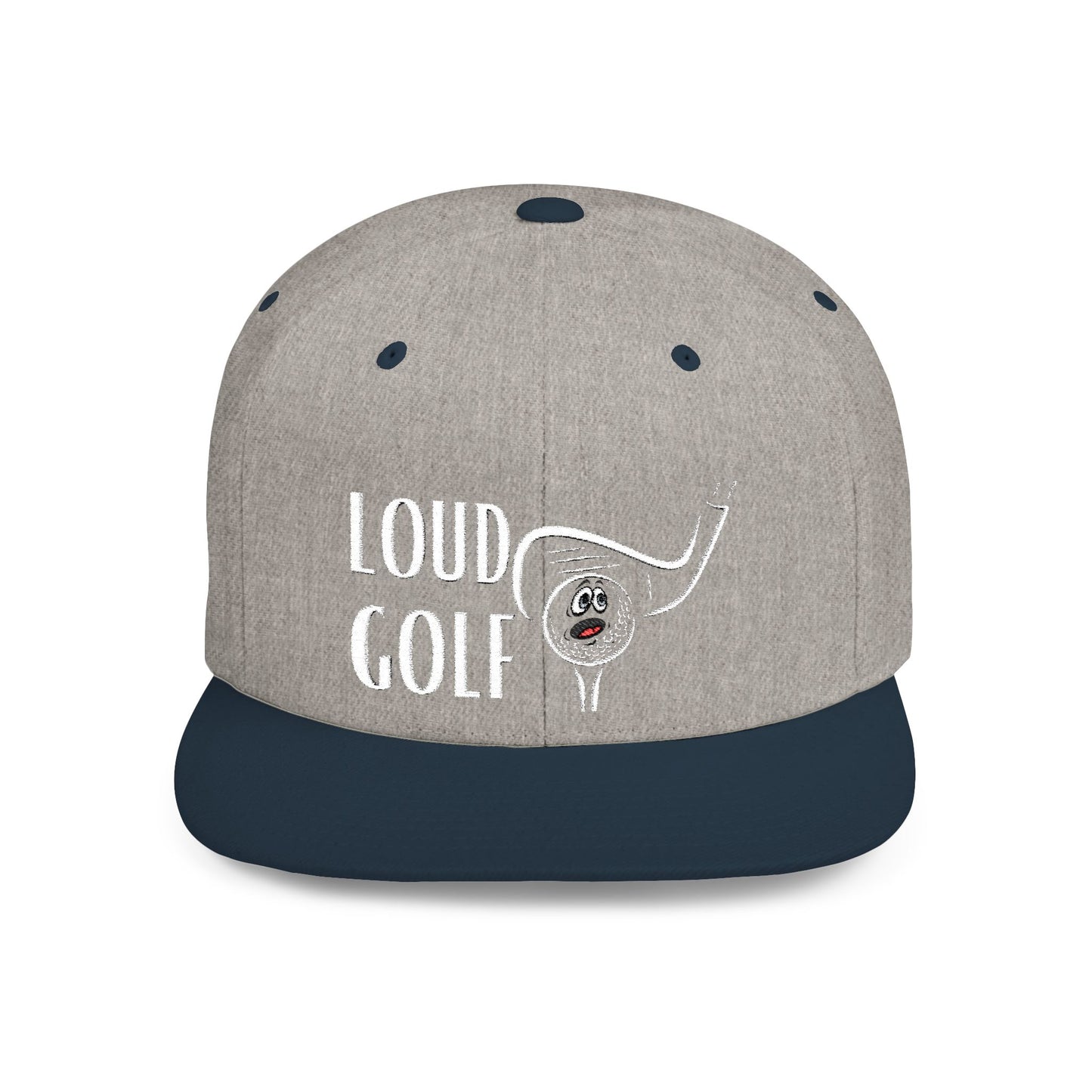 Loud Golf Fun - Flat Bill Snapback Hat - Perfect Gift for Golf Enthusiasts