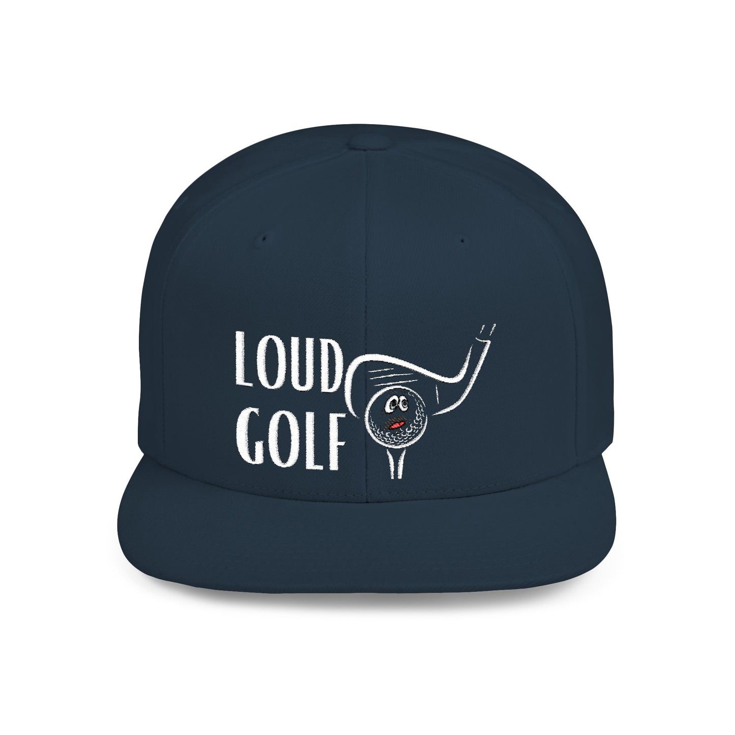 Loud Golf Fun - Flat Bill Snapback Hat - Perfect Gift for Golf Enthusiasts