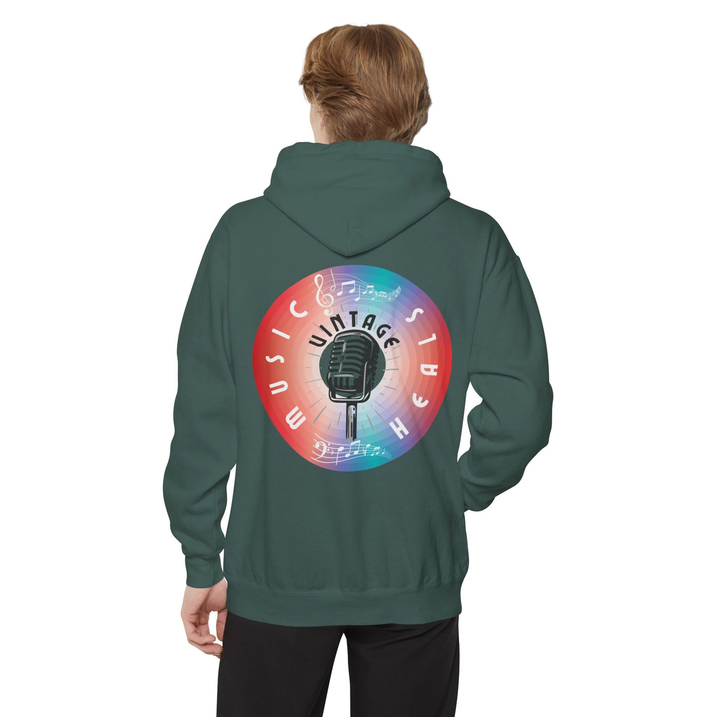 Limited Edition - Premium - Vintage - Music Heals - Garment-Dyed Hoodie