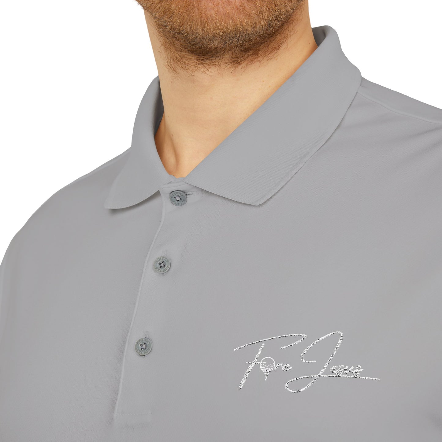 'FORE JESUS' adidas Unisex Performance Polo - Athletic Shirt - Loud Wear - Gold Apparel