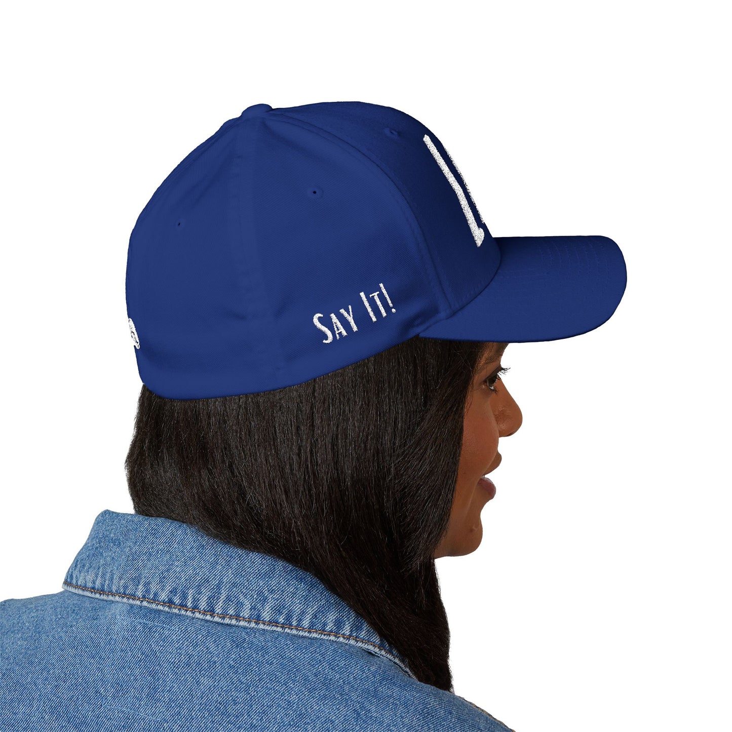 Loud Wear - Say It Be It! -Print All Over Embroidered Cap - Stylish Closed-Back Hat for Trendsetters
