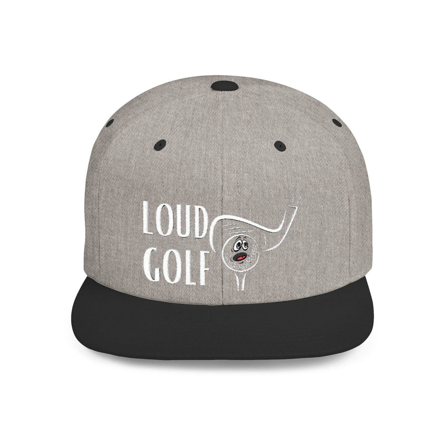 Loud Golf Fun - Flat Bill Snapback Hat - Perfect Gift for Golf Enthusiasts