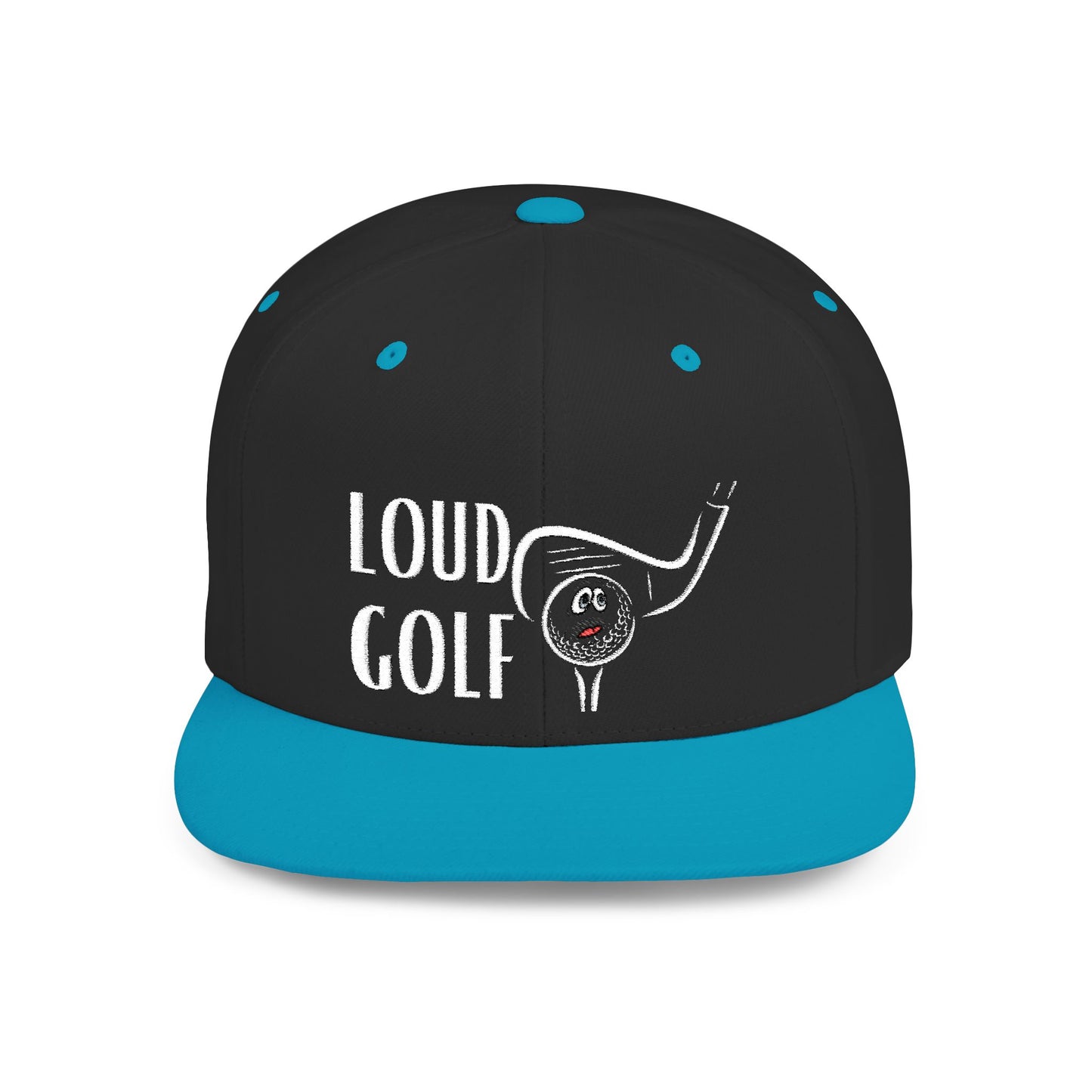 Loud Golf Fun - Flat Bill Snapback Hat - Perfect Gift for Golf Enthusiasts