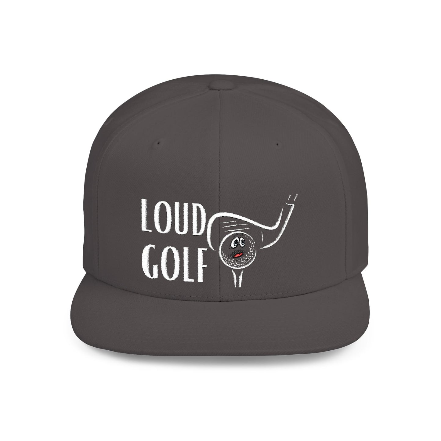 Loud Golf Fun - Flat Bill Snapback Hat - Perfect Gift for Golf Enthusiasts