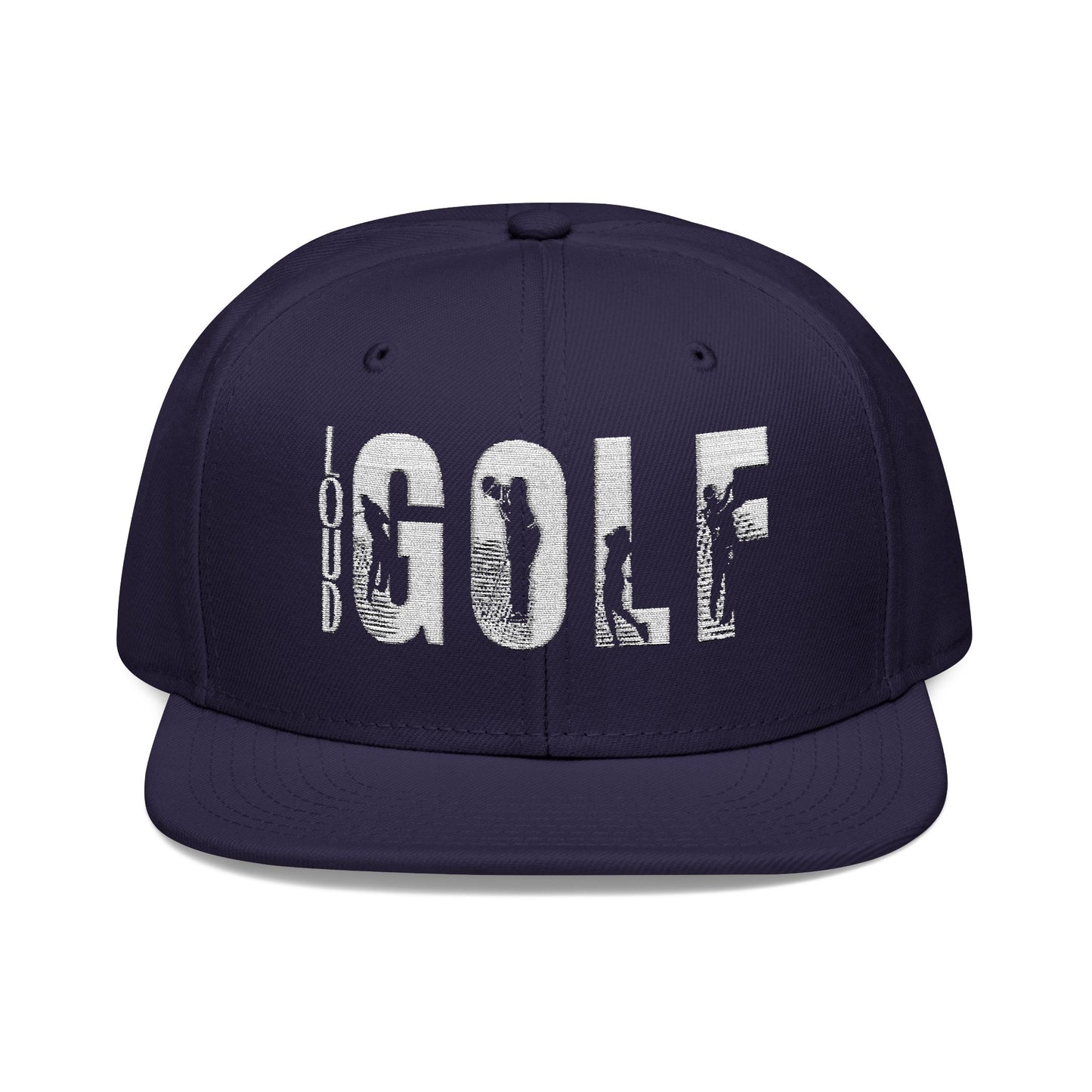 LOUD GOLF Embroidered Snapback Hat - Trendy Headwear for Golf Enthusiasts -Hats