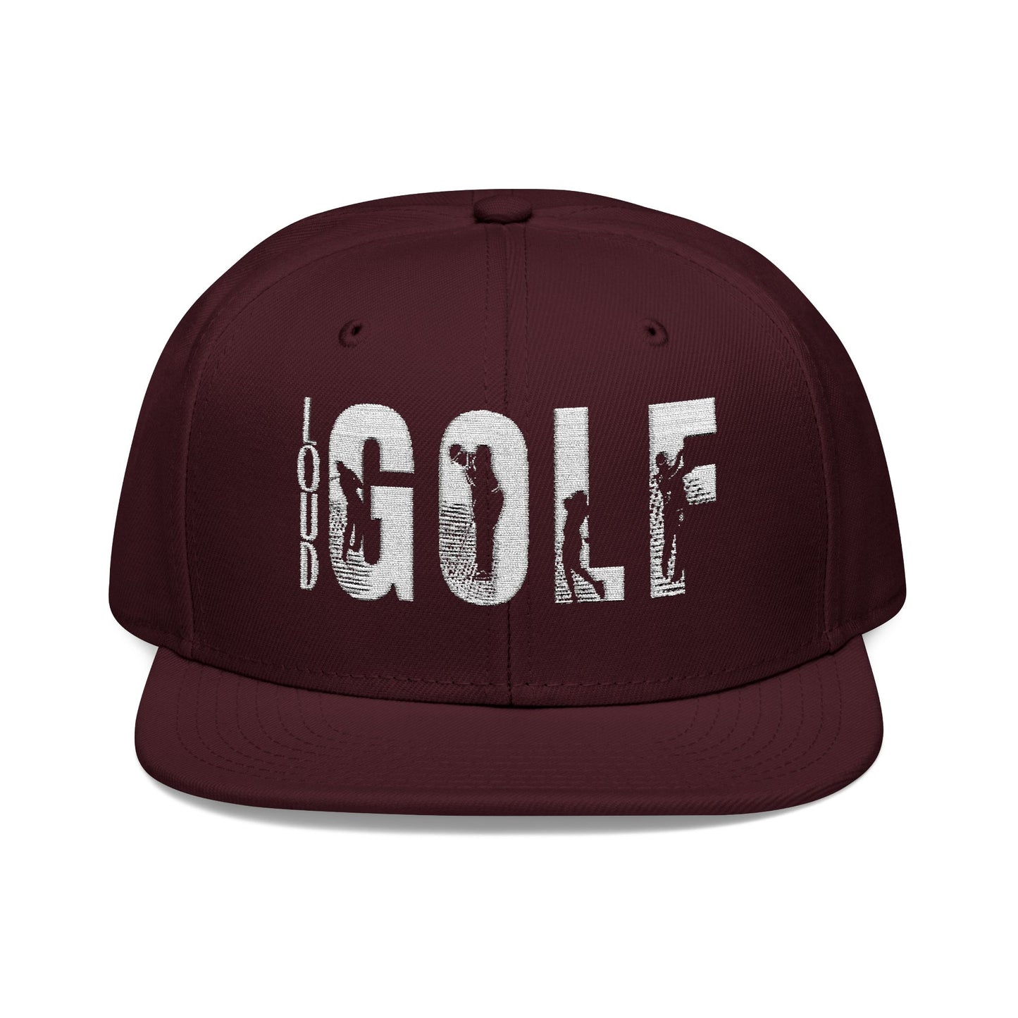LOUD GOLF Embroidered Snapback Hat - Trendy Headwear for Golf Enthusiasts -Hats