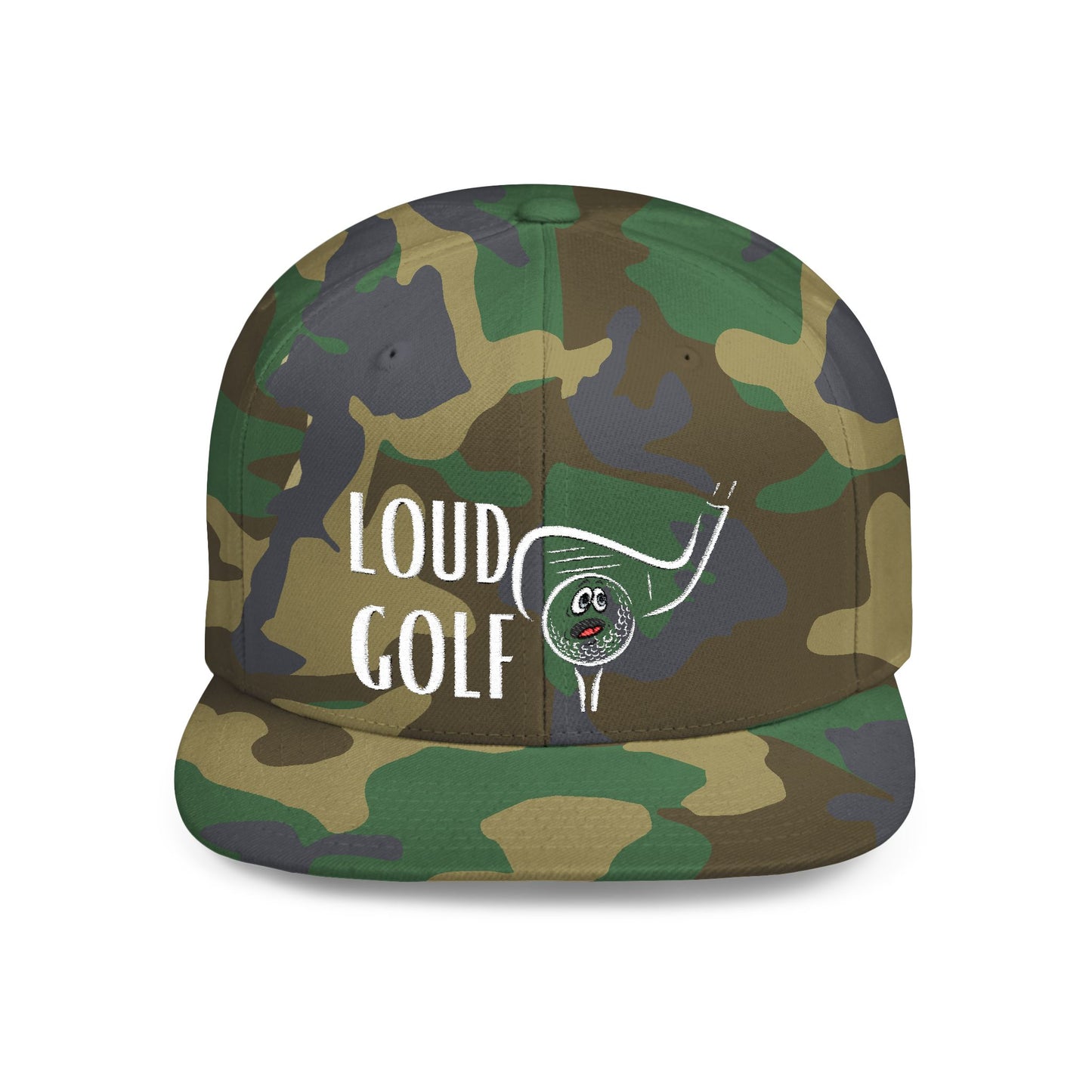 Loud Golf Fun - Flat Bill Snapback Hat - Perfect Gift for Golf Enthusiasts