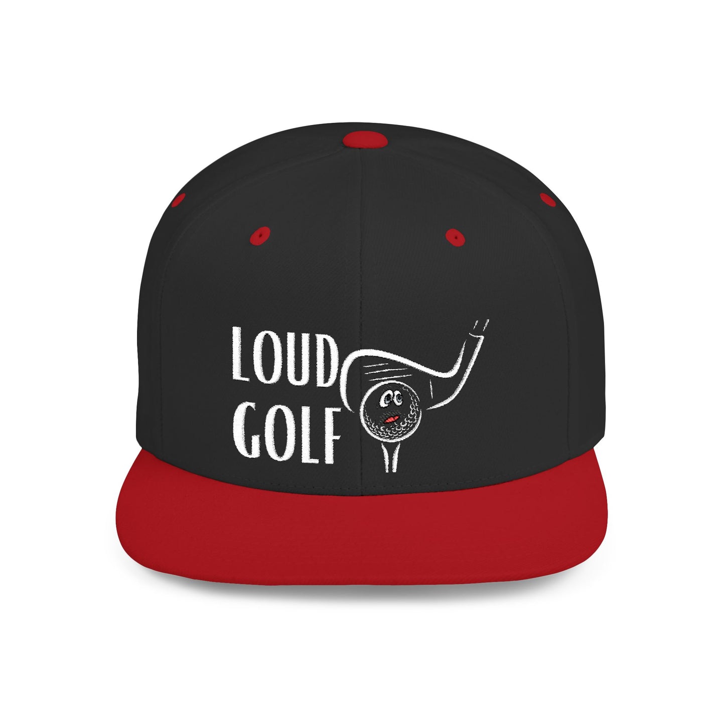 Loud Golf Fun - Flat Bill Snapback Hat - Perfect Gift for Golf Enthusiasts
