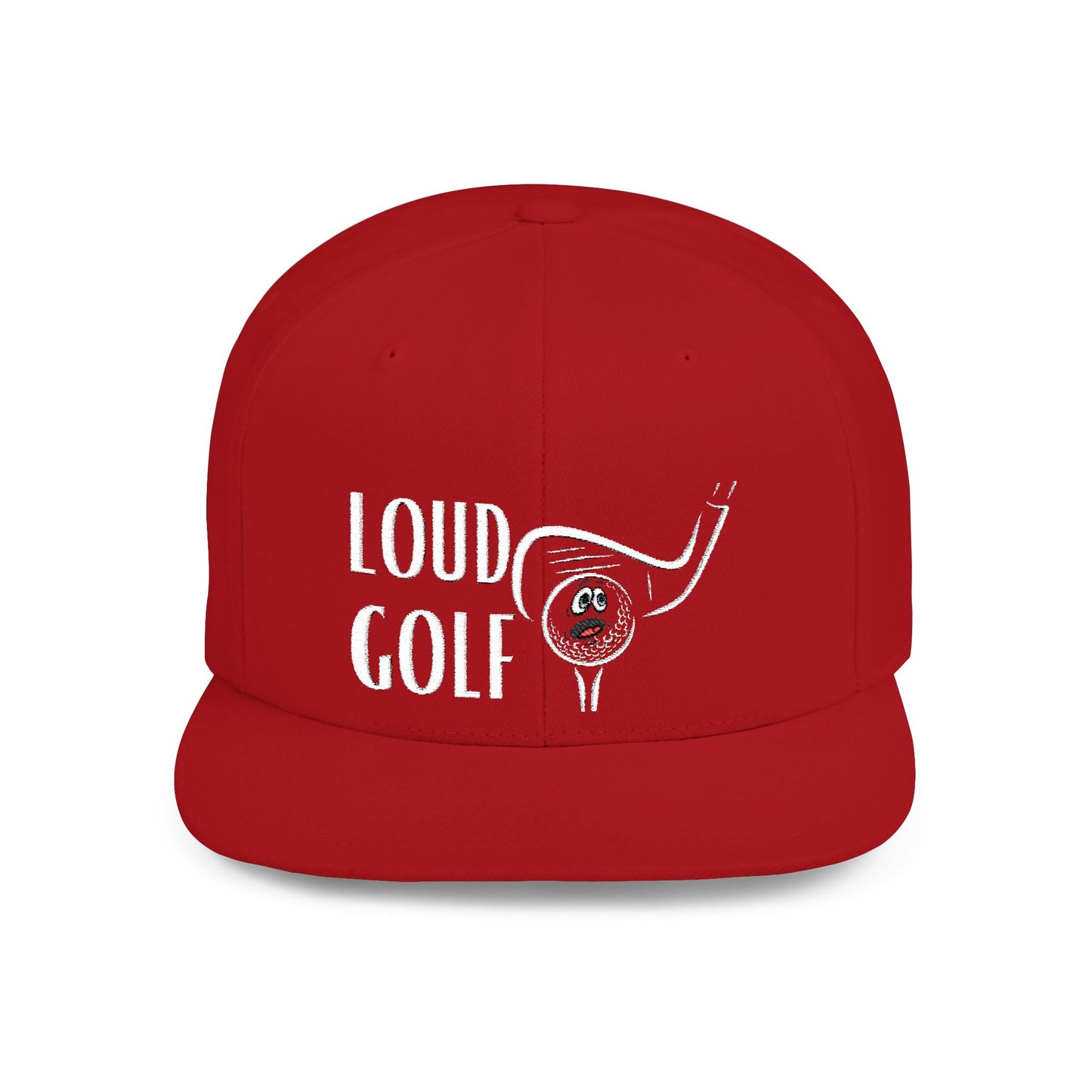 Loud Golf Fun - Flat Bill Snapback Hat - Perfect Gift for Golf Enthusiasts