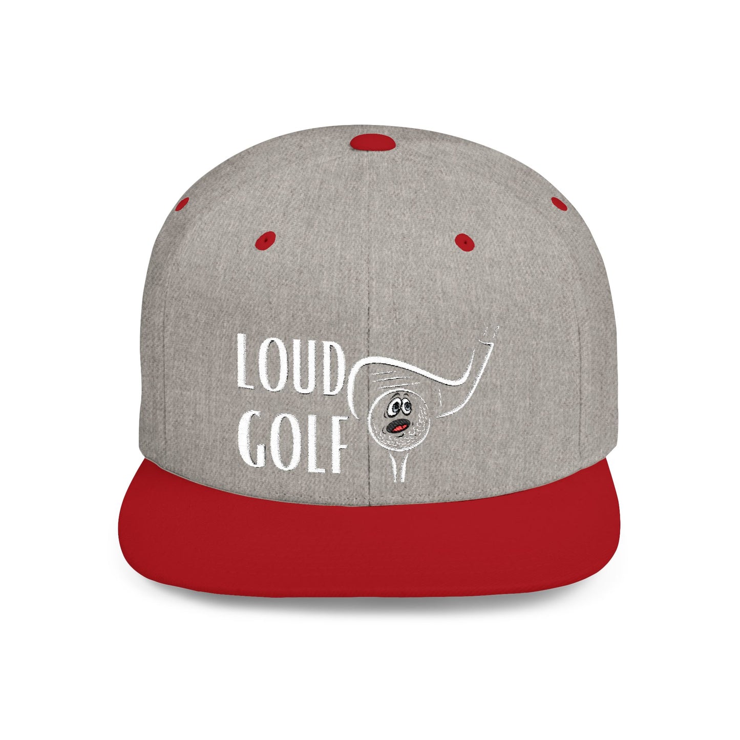 Loud Golf Fun - Flat Bill Snapback Hat - Perfect Gift for Golf Enthusiasts