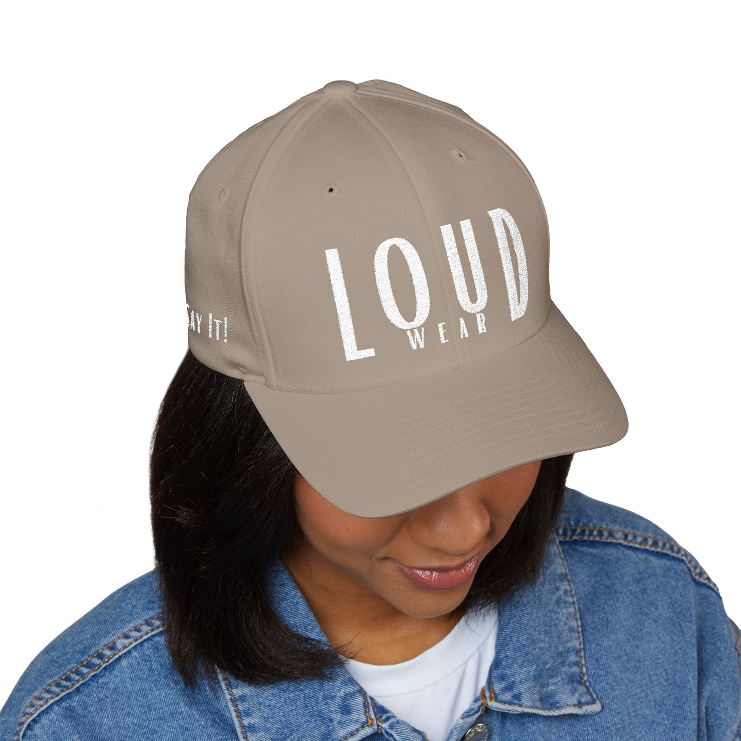 Loud Wear - Say It Be It! -Print All Over Embroidered Cap - Stylish Closed-Back Hat for Trendsetters
