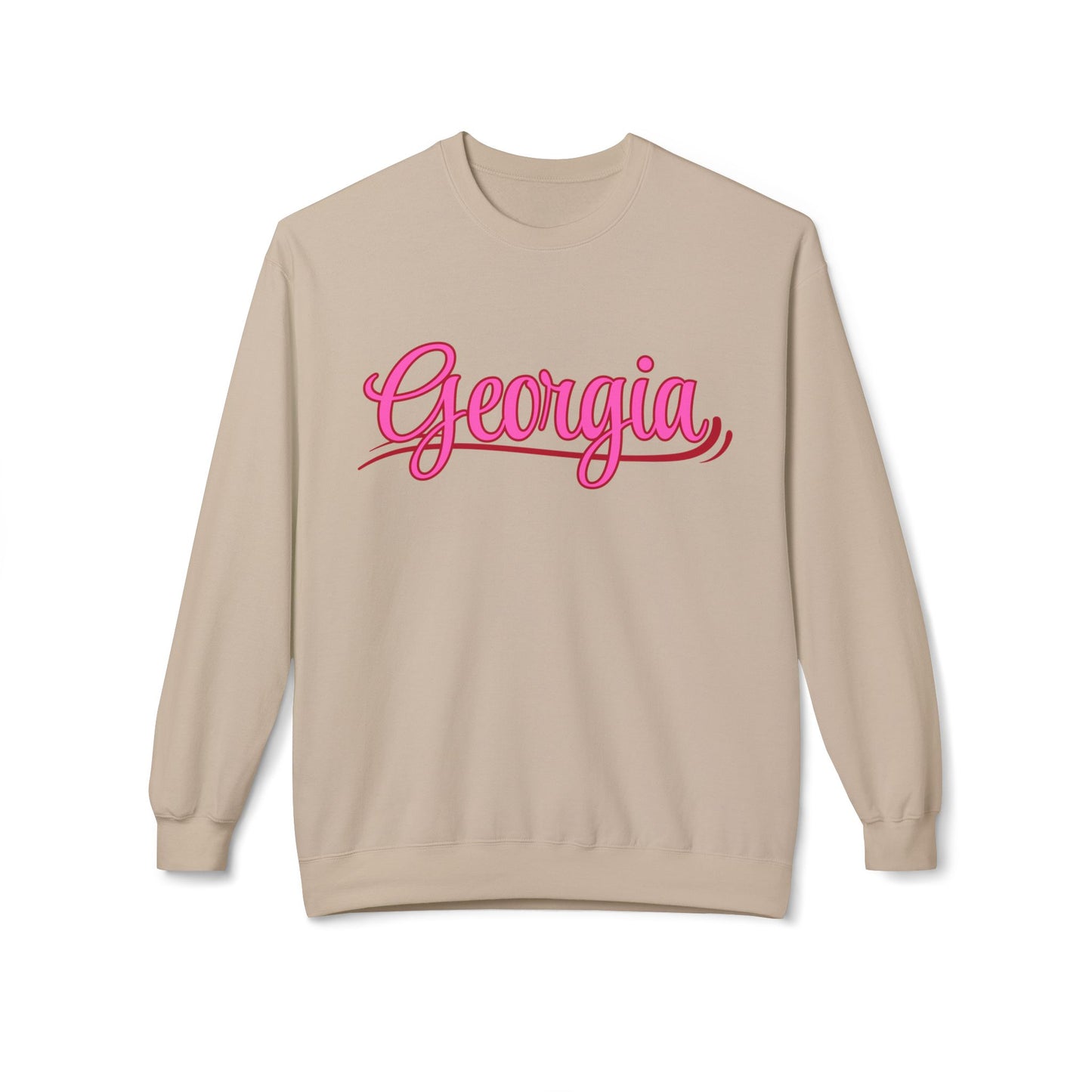 Georgia - Fleece Crewneck Sweatshirt - Cozy & Stylish Apparel for Everyday Wear -