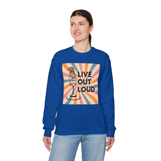 LIVE OUT LOUD - Unisex Heavy Blend™ Crewneck Sweatshirt