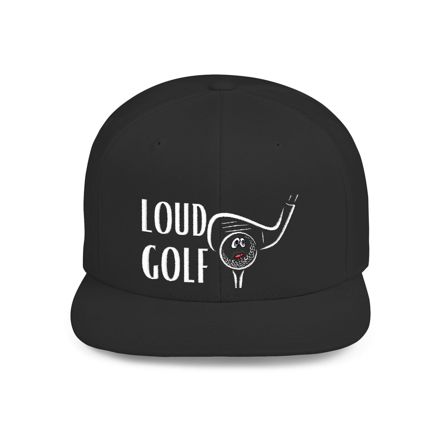 Loud Golf Fun - Flat Bill Snapback Hat - Perfect Gift for Golf Enthusiasts