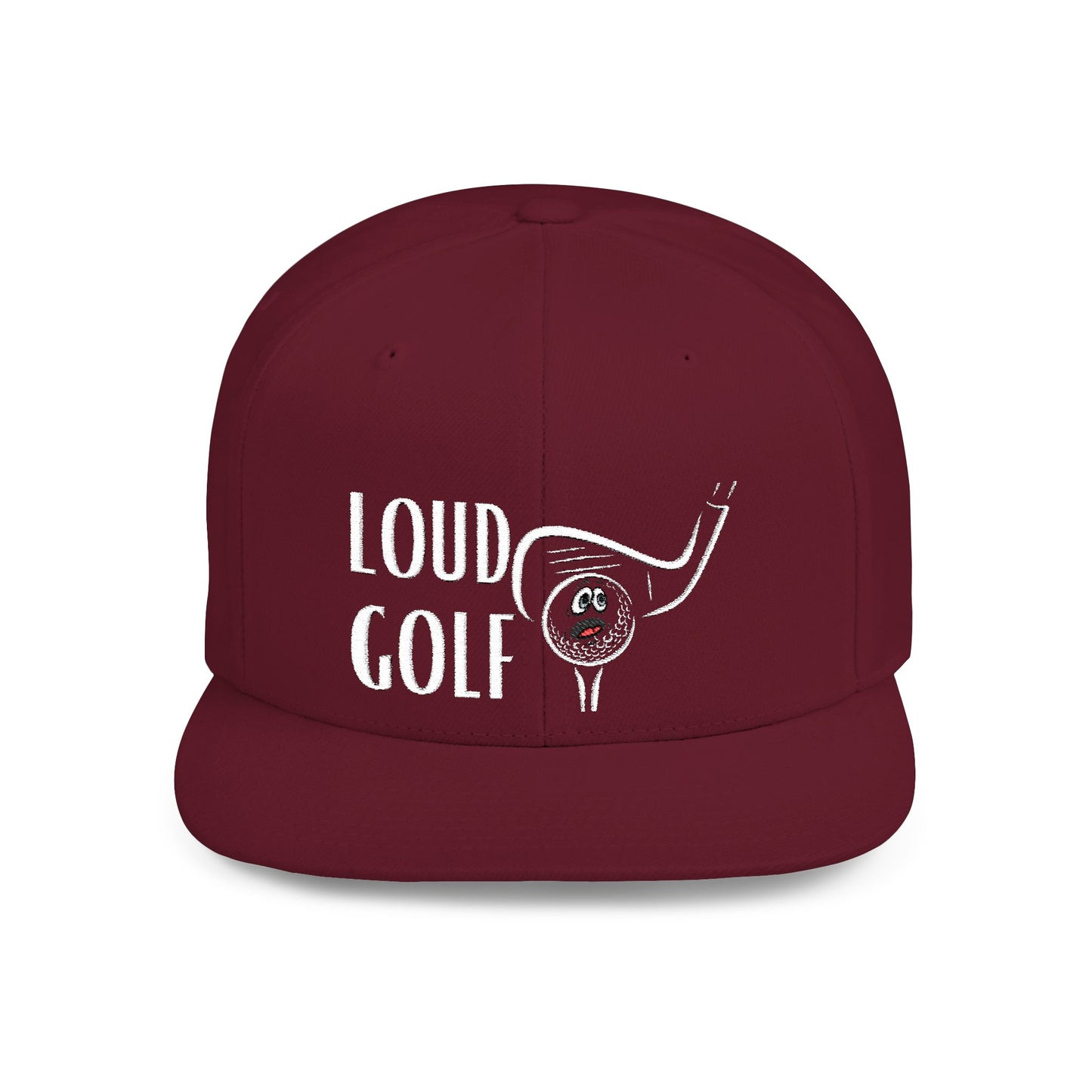 Loud Golf Fun - Flat Bill Snapback Hat - Perfect Gift for Golf Enthusiasts