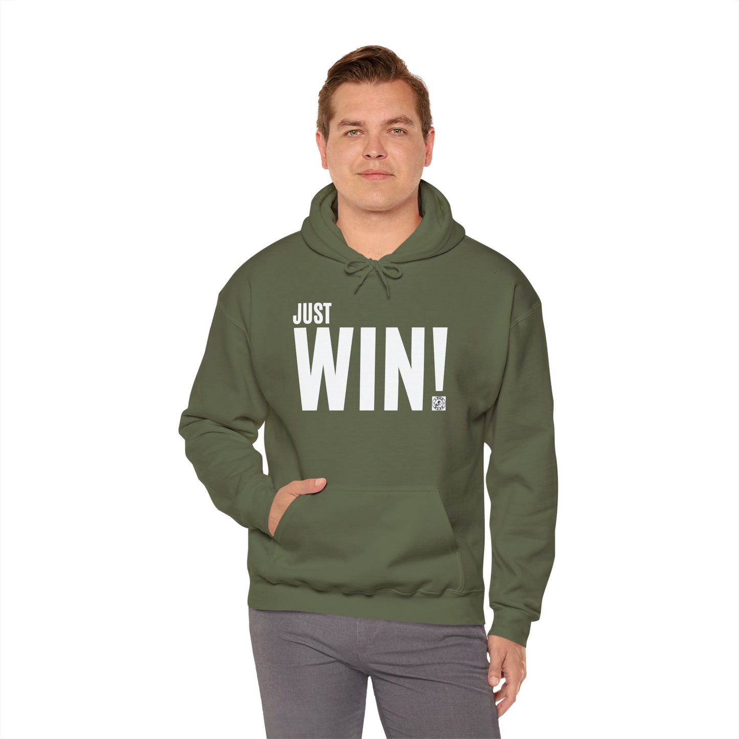 Just Win - Front Back design -  Heavy Blend™ Hooded Sweatshirt