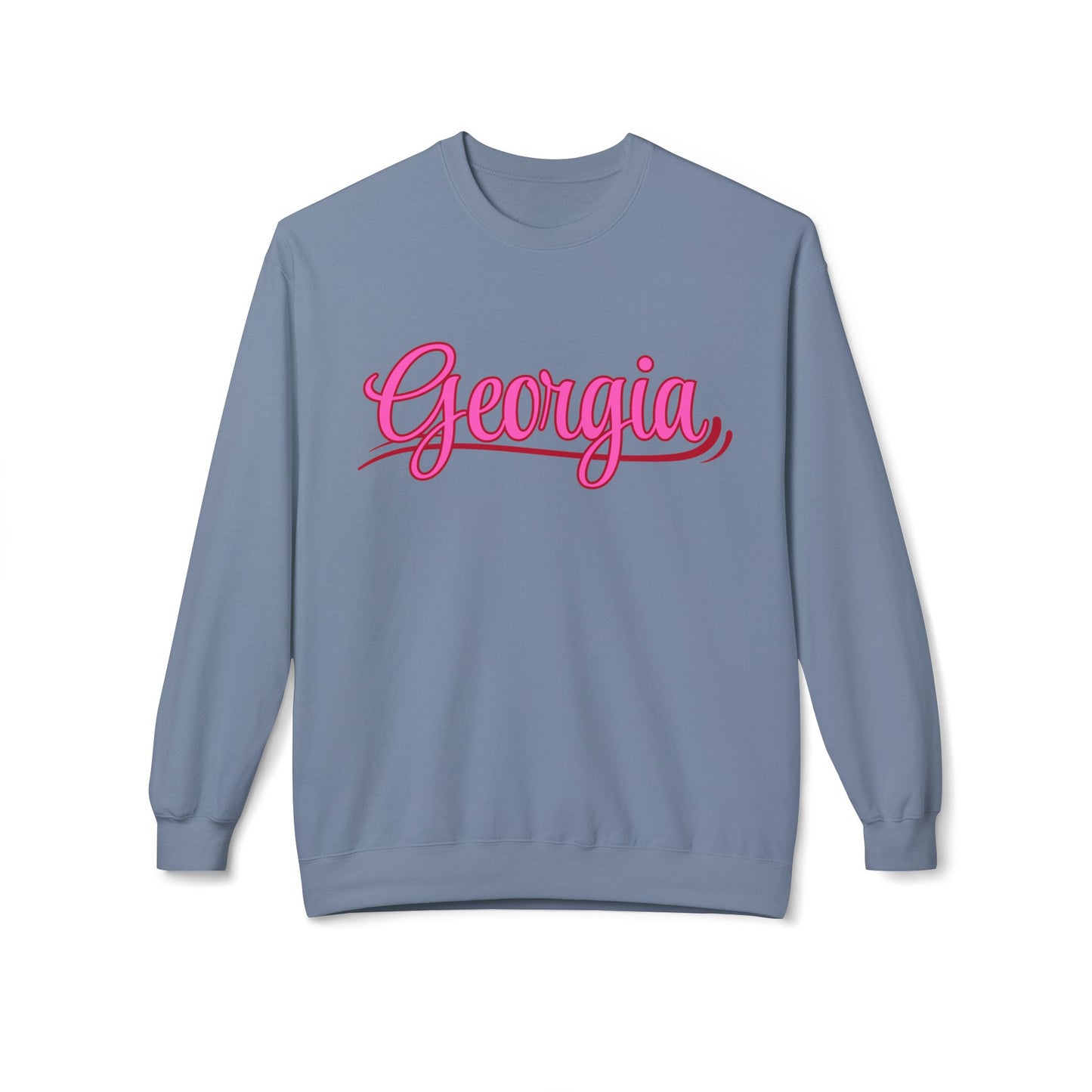 Georgia - Fleece Crewneck Sweatshirt - Cozy & Stylish Apparel for Everyday Wear -