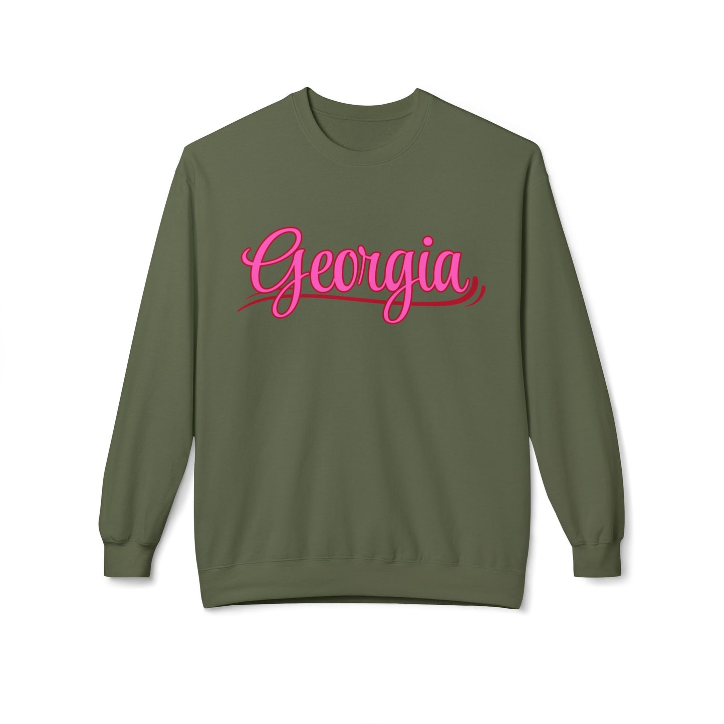 Georgia - Fleece Crewneck Sweatshirt - Cozy & Stylish Apparel for Everyday Wear -