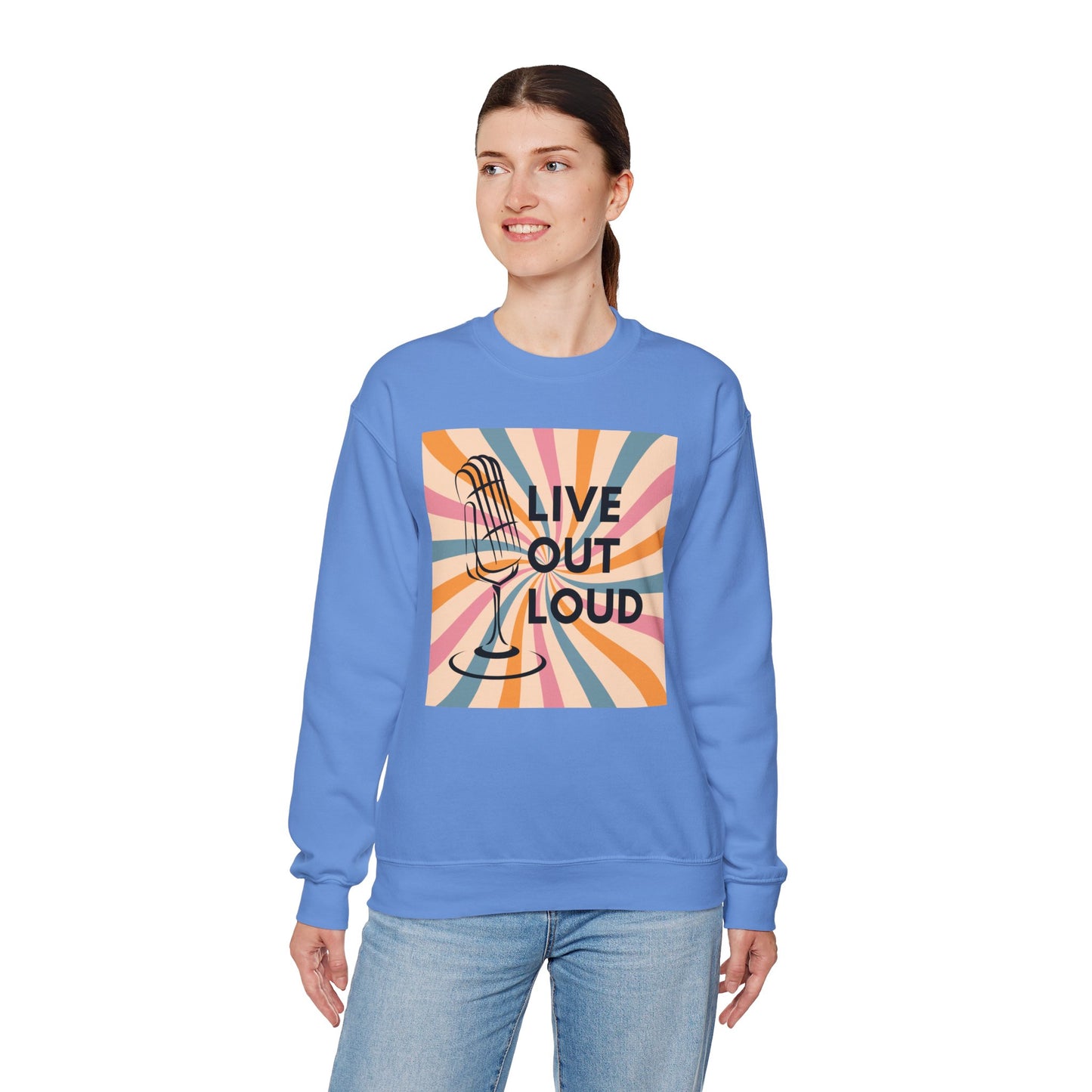 LIVE OUT LOUD - Unisex Heavy Blend™ Crewneck Sweatshirt