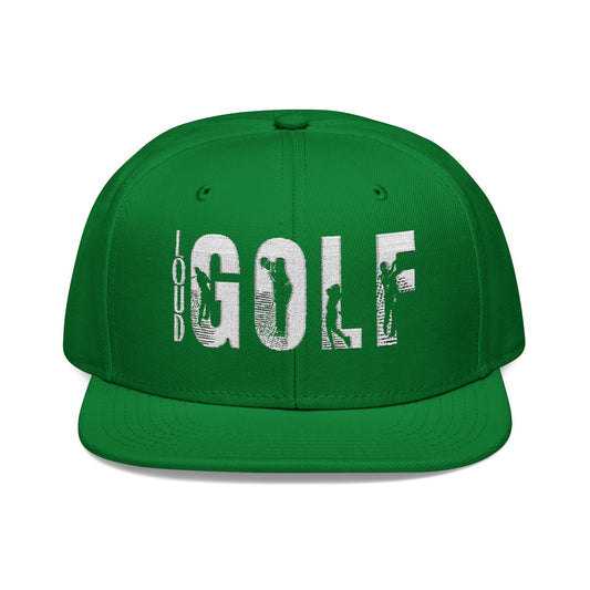 LOUD GOLF Embroidered Snapback Hat - Trendy Headwear for Golf Enthusiasts -Hats
