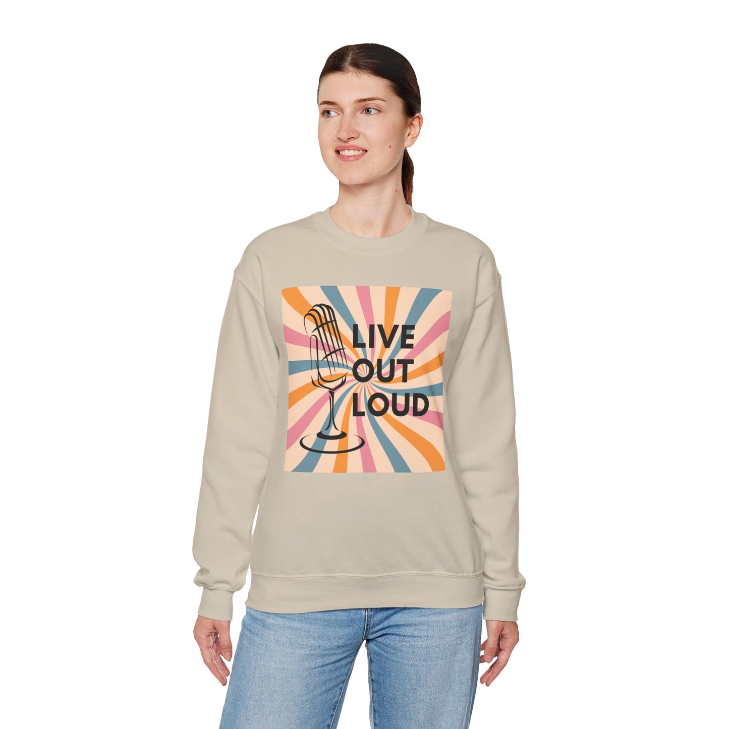 LIVE OUT LOUD - Unisex Heavy Blend™ Crewneck Sweatshirt