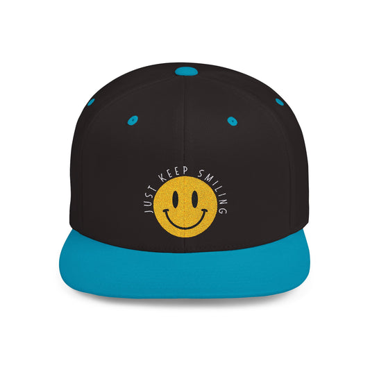 Snapback Cap - Just Keep Smiling Positive Vibes