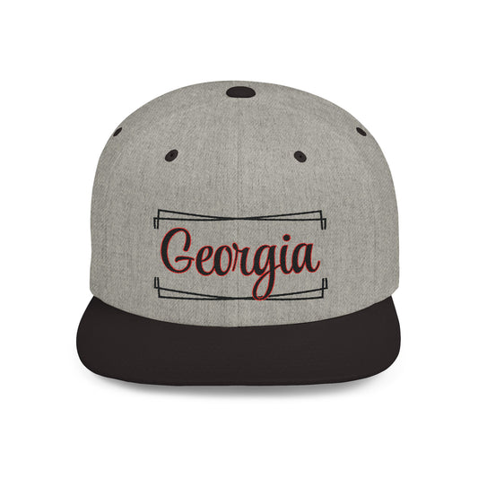 GEORGIA (framed) Flat Bill Snapback