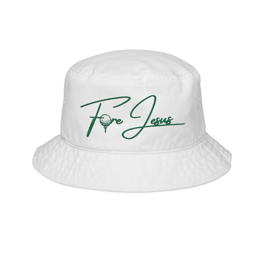 'FORE JESUS' Embroidered Bucket Hat - 'Fore Jesus' Golf Design - Perfect for Christians and Golf Lovers - Loud Wear