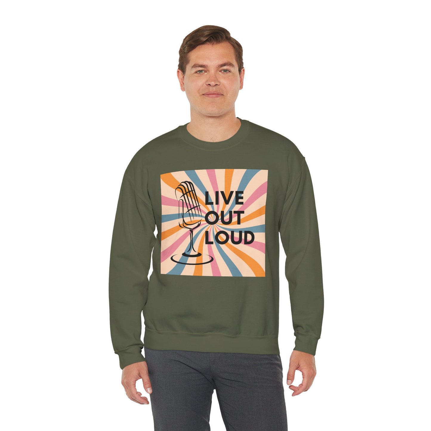 LIVE OUT LOUD - Unisex Heavy Blend™ Crewneck Sweatshirt