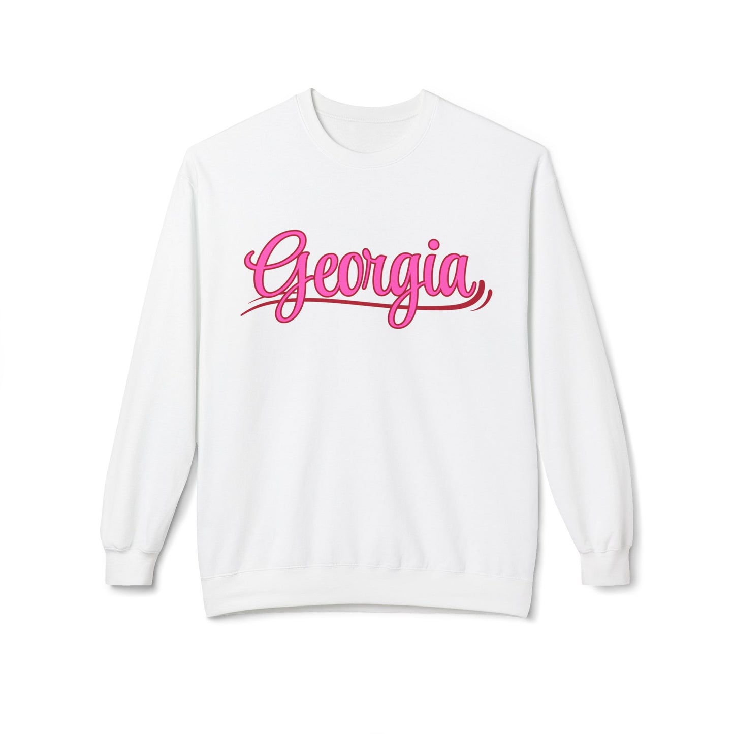 Georgia - Fleece Crewneck Sweatshirt - Cozy & Stylish Apparel for Everyday Wear -