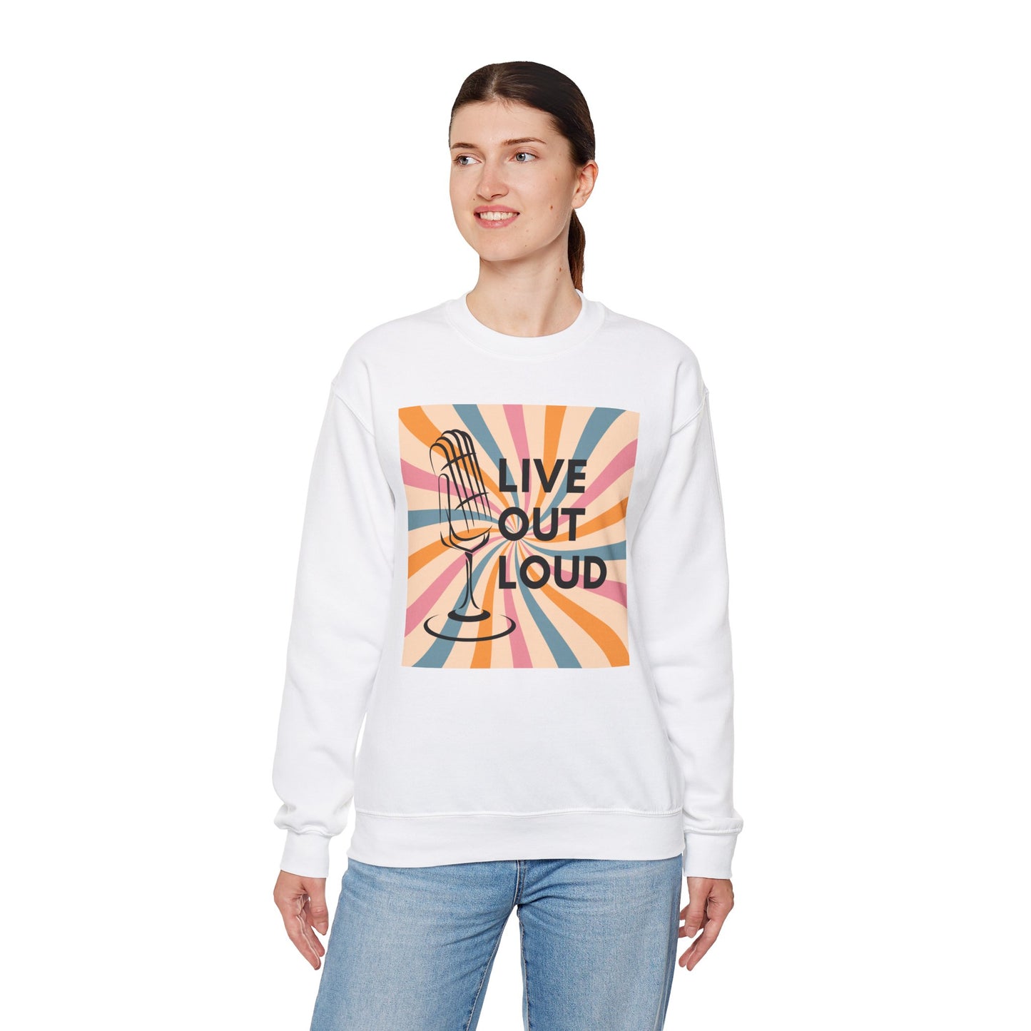 LIVE OUT LOUD - Unisex Heavy Blend™ Crewneck Sweatshirt